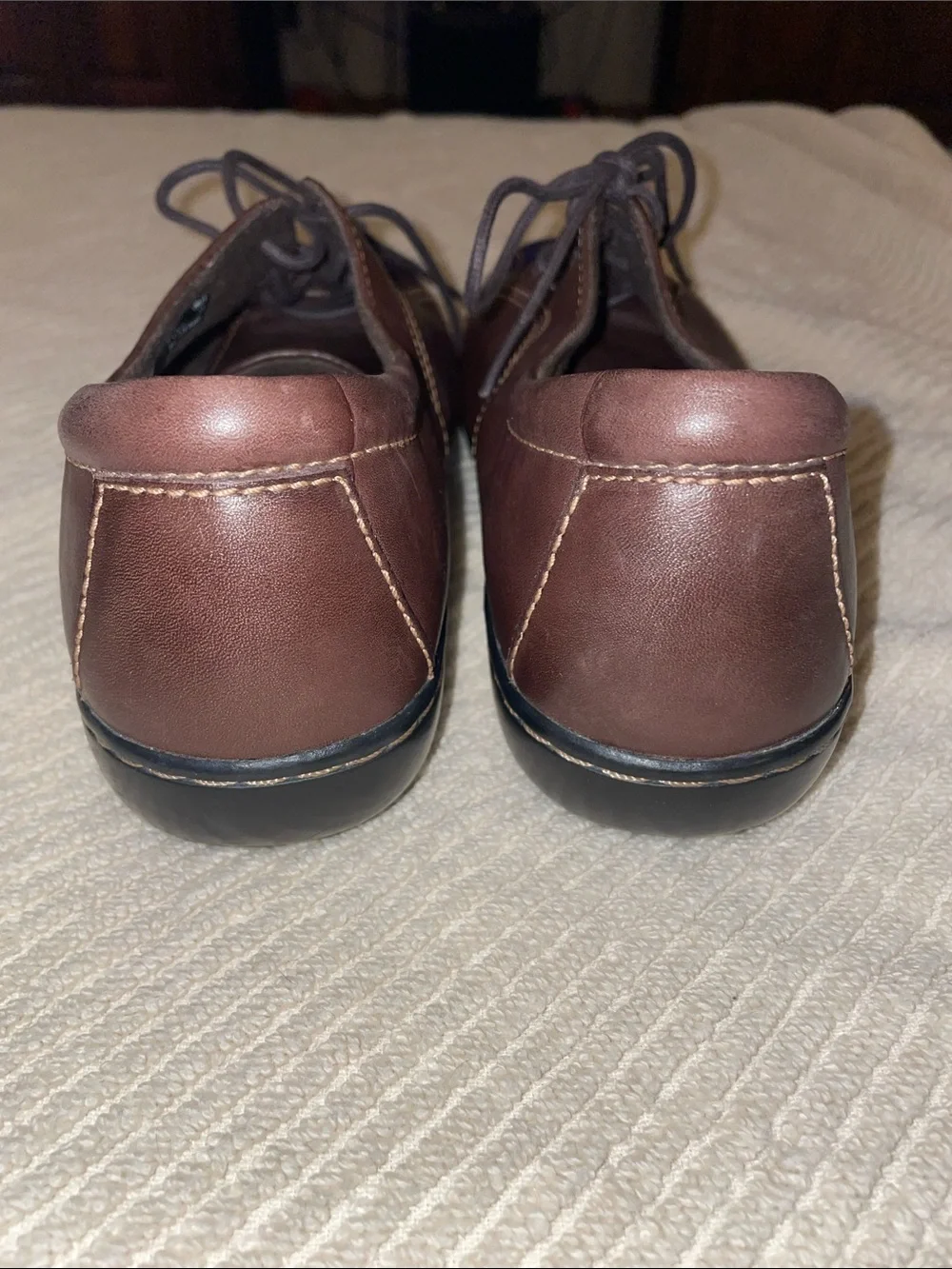 Clark's Bendables Womens Leather Business Casual Oxford Loafer, Brown size 8 1/2